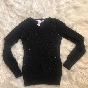 Candie’s black sparkle sweater sz sm